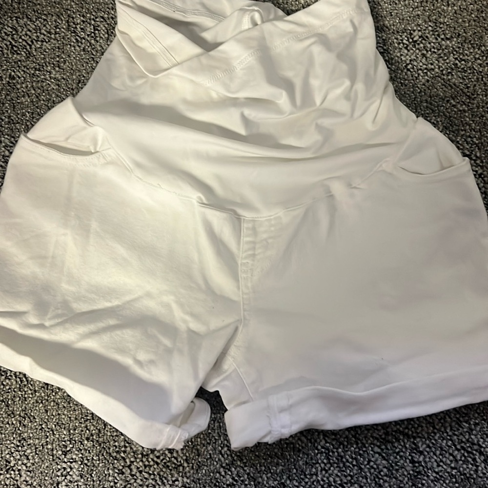 White Jean shorts